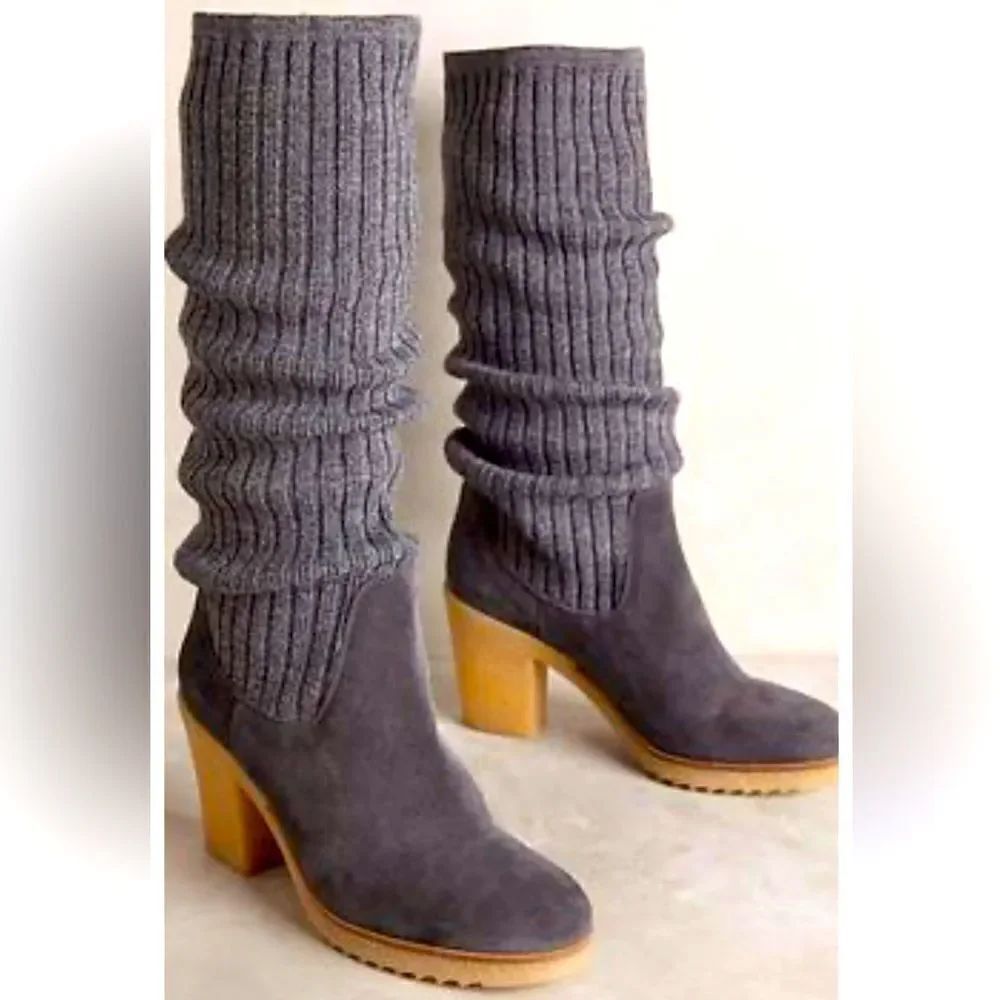 Ms. Albright grey sweater knit boots HARD TO FIND